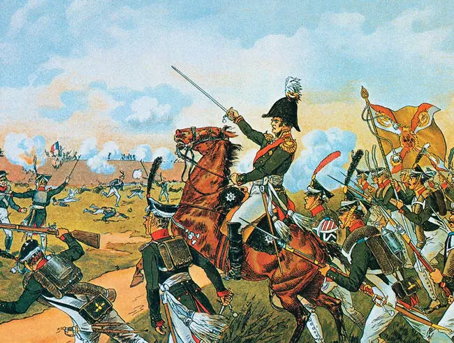Контратака А П Ермолова на батарею Раевского фрагмент картины А Сафонова - фото 61