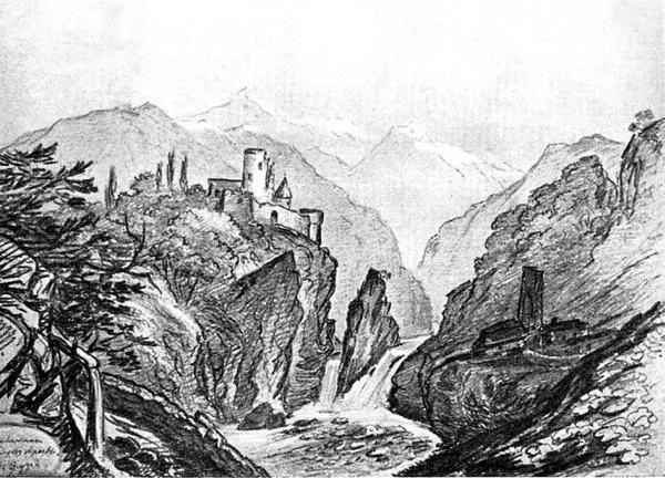 Развалины на берегу Арагвы в Грузии М Ю Лермонтов 1837 Здесь все както - фото 5