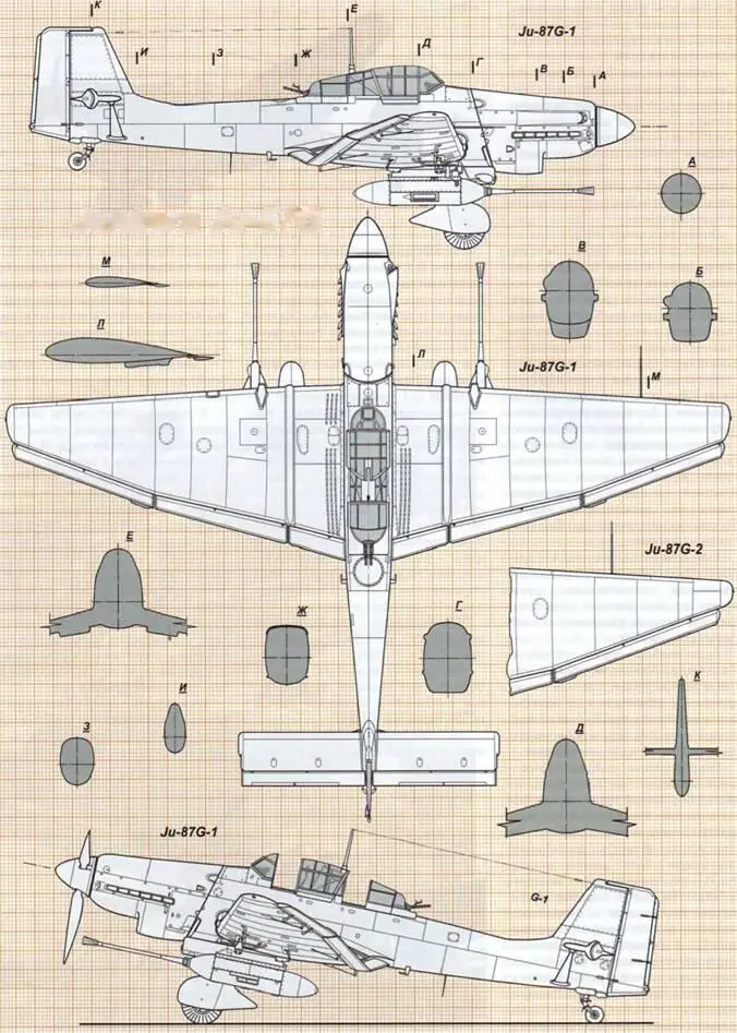Junkers Ju87G К примеру в период с 31 июля по 8 августа в районе боевых - фото 111