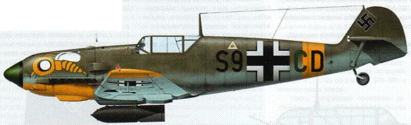 Мессершмитт Bf 109E4B SKG210 1941 г Мессершмитт Bf 110Е ZG26 зима - фото 83