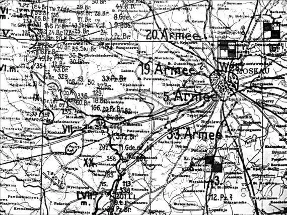Отчетная карта Генерального штаба вермахта Положение войск по состоянию на 31 - фото 56