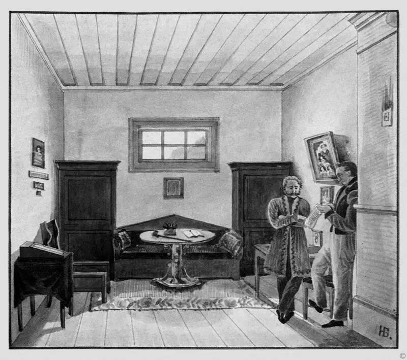 Камера Н А Панова в Петровской тюрьме Рисунок Н А Бестужева 18311839 - фото 43