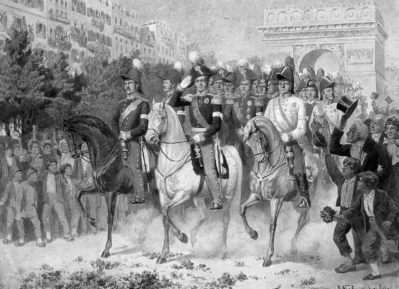 Вступление русских и союзных войск в Париж С картины А Д Кившенко 1880 - фото 50