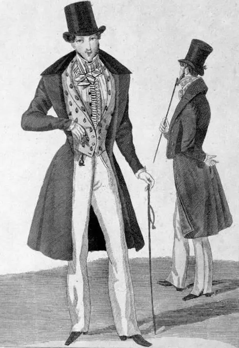 Модная картинка 1833 Кареты на улице не смогли разъехаться ссора дуэль - фото 79