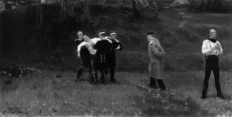 Дуэль С картины И Е Репина 1897 Случилось ему быть в Дерпте Шел он по - фото 148