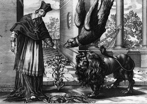 Ришельё снимает гусениц с цветка лилии Ж Ганьер ок 1615 1666 ок - фото 41