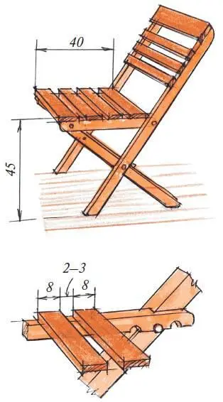 Складной стул Мебель и освещение веранды Их конструкция проста и не - фото 29