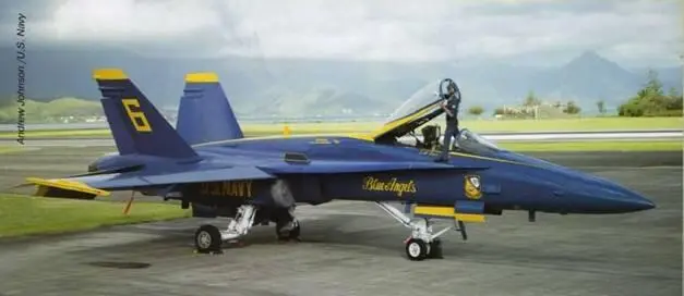 FA18A из пилотажной эскадрильи ВМС США Голубые ангелы Гавайи Канеох Бэй - фото 87