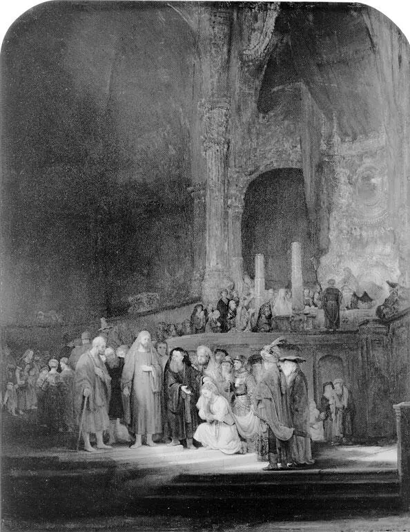 Рис 242 Христос и грешница Рембрандт Харменс ван Рейн 1644 год - фото 89