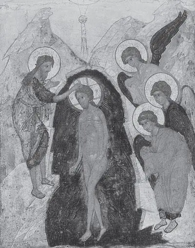 Рис 227 Фрагмент иконостаса XVI века Крещение Богоявление из церкви - фото 203