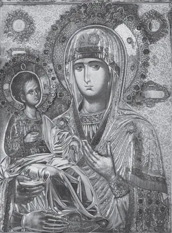 Рис 251 Сербская икона с числом 878 на нимбе Христа Титла над О утрачена - фото 228