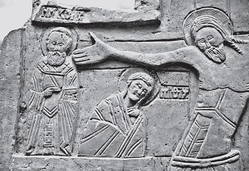 Рис 323 Надпись НИКОЛА над головой Николая Чудотворца на кресте 1528 года - фото 257