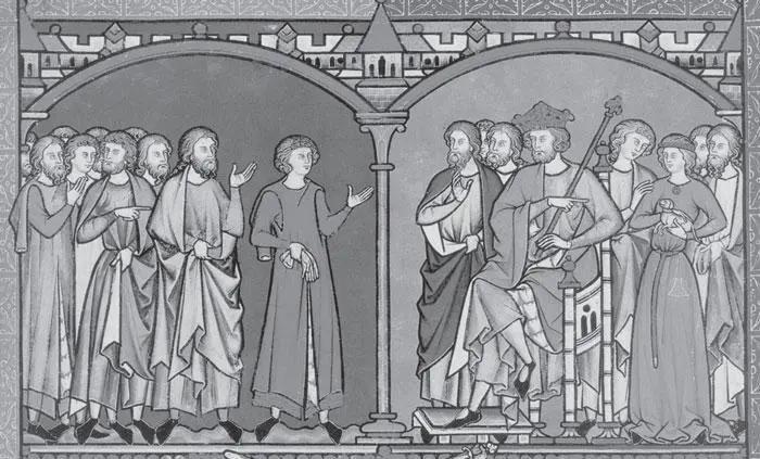 Рис 416 Старинная миниатюра из Trinity College Apocalypse якобы 12421260 - фото 397