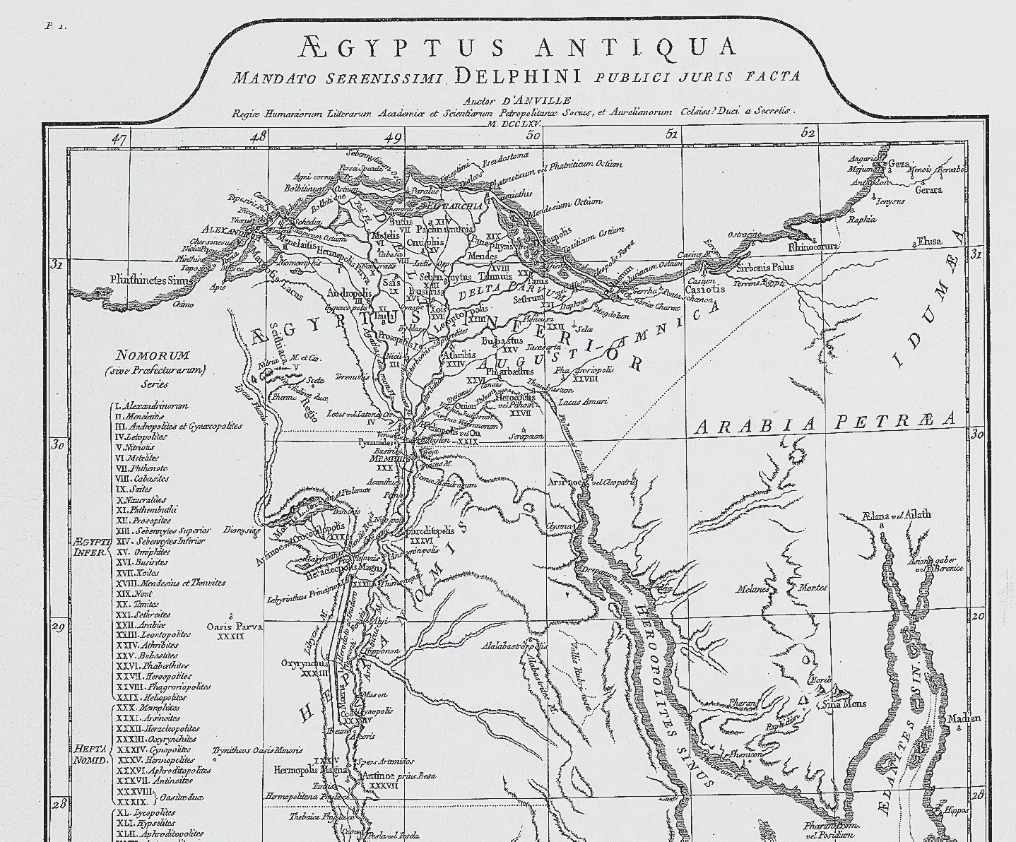 Рис 551 Первая половина карты Египта 1765 года составленной Bourguignon - фото 497