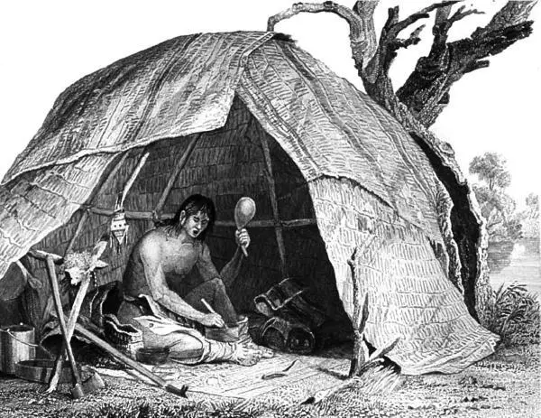 Шаман оджибвеев готовит лекарство Рис капитана Сэмуеля Истмэна 1850е гг - фото 43