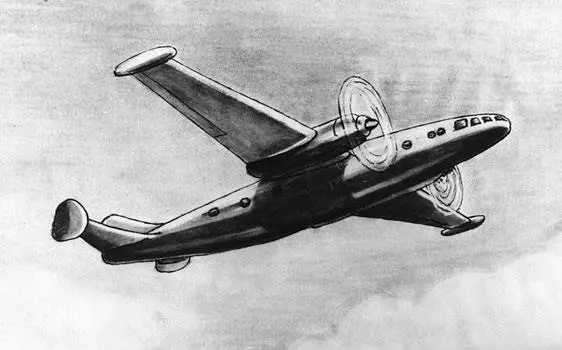 Самолет Т117 в полете рисунок Бартини считал что чисто пассажирский самолет - фото 66