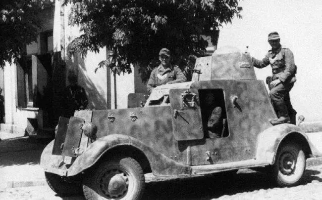 Бронеавтомобиль БА20 одной из немецких полицейских частей Лето 1943 года - фото 224