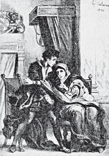 Рис 233 Гамлет и мать Из литографий Э Делакруа Eugene Delacroix Взято - фото 70