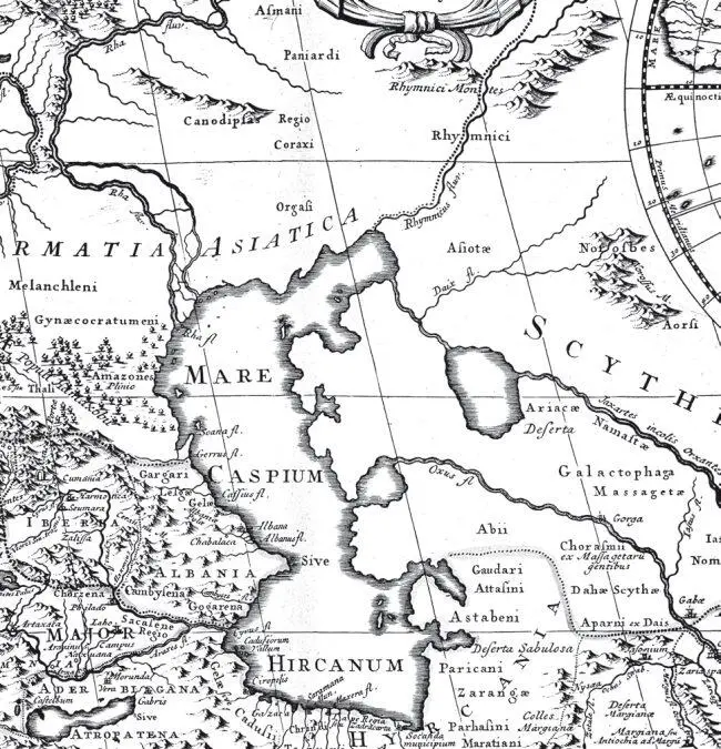 Рис 728 Фрагмент исторической карты Древнего мира Гийом Делиля где река - фото 258