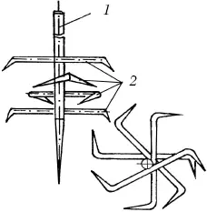Проволочный ершрыхлитель1 стержень 2 зубья Рыхлитель пропеллерного - фото 37