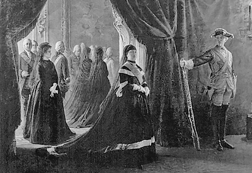 Екатерина II у гроба Елизаветы Петровны Художник Н Ге Надпись на - фото 68