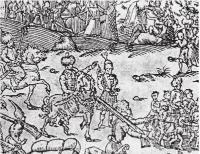Рис 417 Турки набирают славянских мальчиков в янычары Европейская гравюра - фото 113