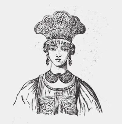 Рис 439 Русские кокошники с рясками Взято из 7701 с 353 - фото 135