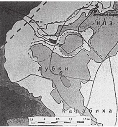 Рис 52 Схема окрестностей ярославского кратера Воронка расположена между - фото 140