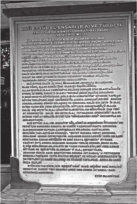 Рис 69 Еще одна доска со сведениями об Айюбе Султане установленная за - фото 341