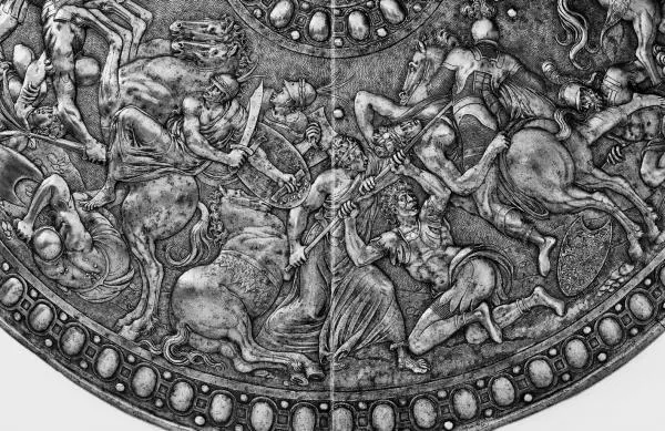 Рис 2108 Античные римские солдаты в бою Фрагмент щита короля Эрика XIV - фото 144