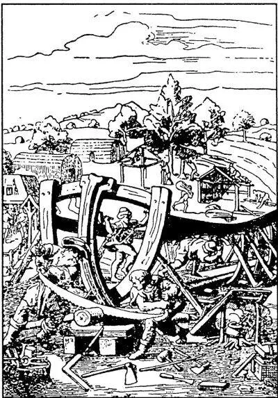 Рис 410 Постройка корабля Старинная гравюра Взято из 643 с 148 - фото 186