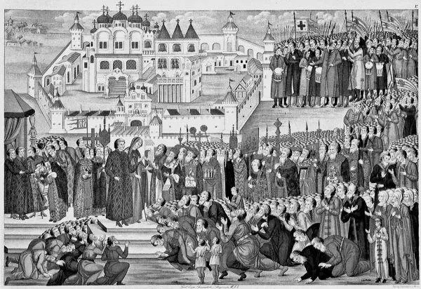 Рис 1214 Прибытие посольства к Михаилу Романову Домициану в Ипатьевский - фото 415