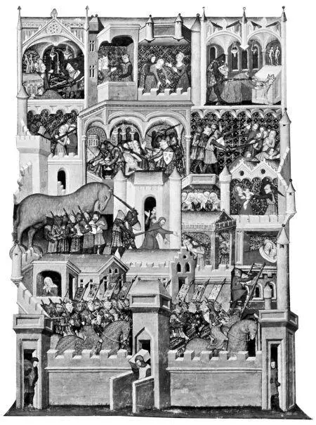 Рис 1237 Троянская война Миниатюра из рукописи якобы XIV века Histoire - фото 440