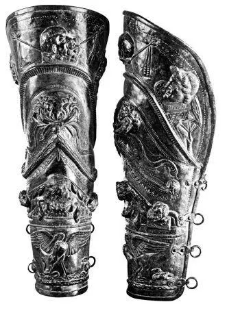 Рис 1258 Гладиаторские поножи фракийцев или гопломахов Обнаружены в - фото 465