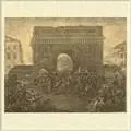 Въезд монарховсоюзников в Париж 31 марта 1814 г Гравюра работы Югеля по - фото 112