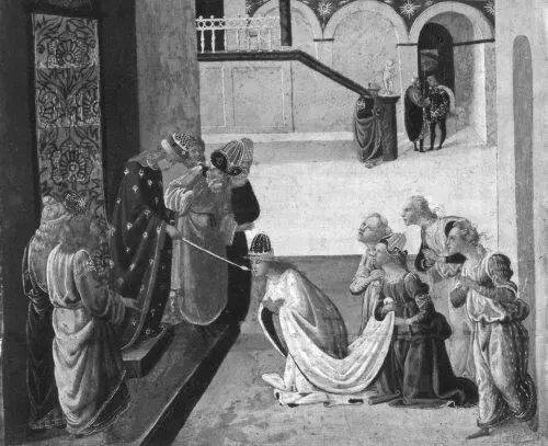 Рис 56 Есфирь перед царем Артаксерксом Jacopo del Sellaio Якобы около 1470 - фото 182