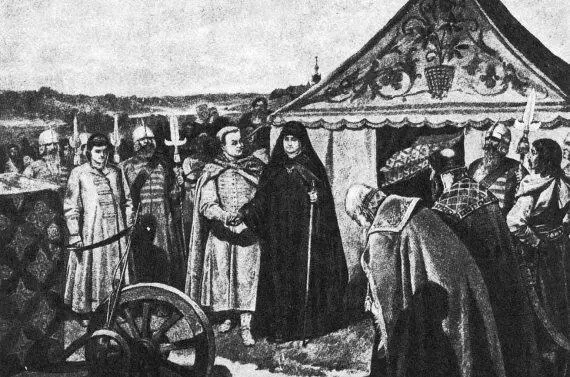 Рис 65 Свидание Дмитриясамозванца с царицей инокиней Марфой матерью - фото 219