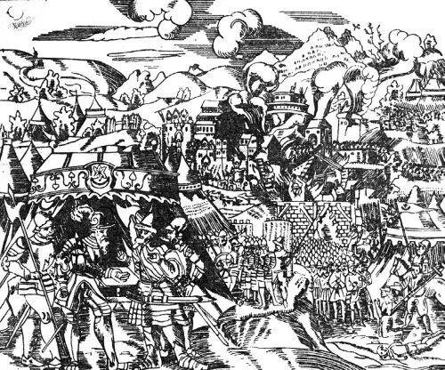 Рис 727 Взятие Полоцка войсками Стефана Батория Хроника А Гваньини Взято - фото 263