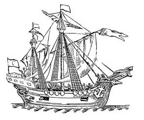 Рис 837 Испанское османское судно navio Старинный рисунок Взято из - фото 314