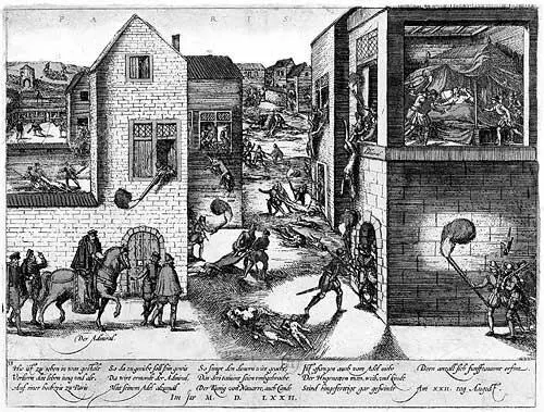 Рис 425 Старинная гравюра Варфоломеевская ночь выполненная Францем - фото 167