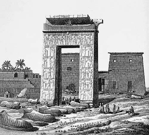 Рис 55 Двуглавый монгольский орел на древнеегипетской арке в Карнаке - фото 195