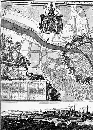 Рис 532 Карта немецкого города Берлина около 1740 года или позднее Georg - фото 222