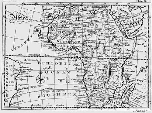 Рис 743 Карта Африки из Британской Энциклопедии 1771 года Эфиопский Океан - фото 335