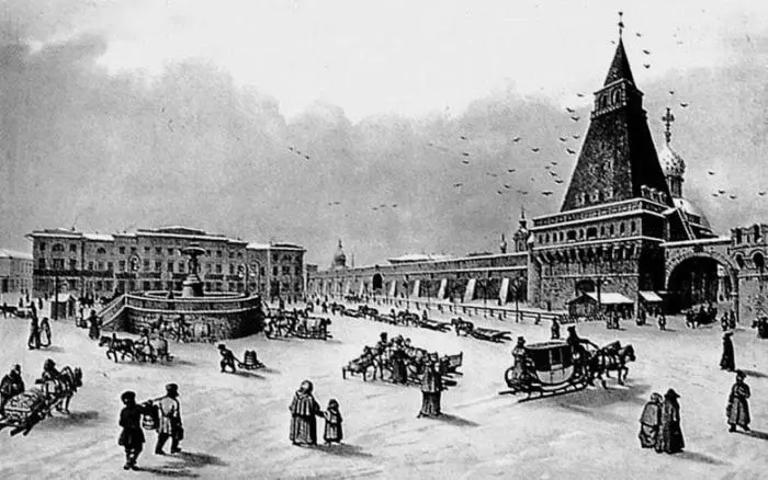 Лубянская площадь Литография по рисунку С Дитца 1850 г В 1880е годы сзади - фото 53