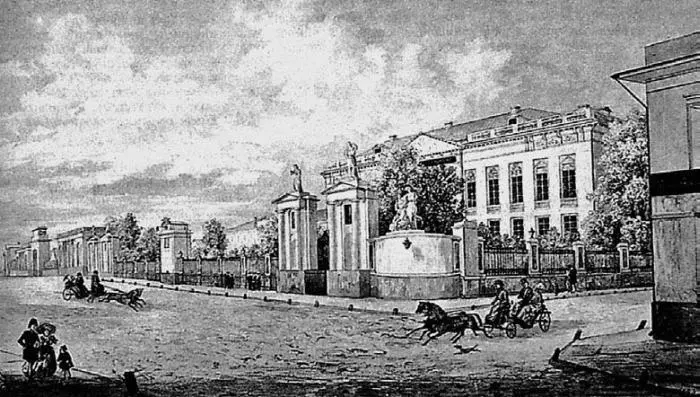 Г Барановский 3я Московская гимназия Рисунок 1840х гг Большое серое - фото 72