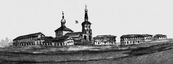 Церковь Успения Пресвятой Богородицы в Печатниках и окружающие ее дома Рисунок - фото 119