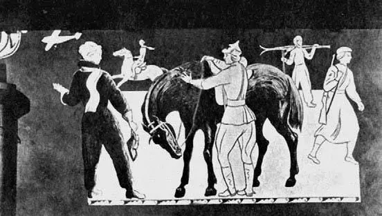 В А Фаворский Роспись фасада Дома моделей на Сретенке Сграффито 19341935 - фото 123