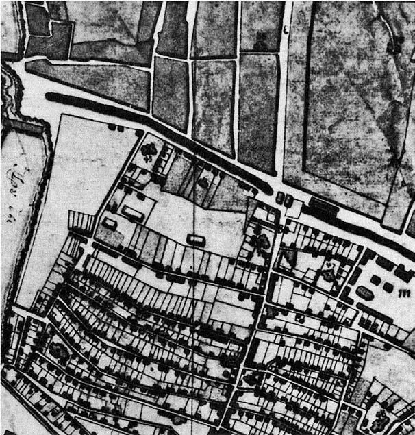 Планировка Мещанской слободы Деталь Мичуринского плана Москвы 1739 г Война - фото 170