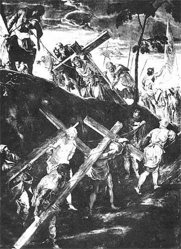 Рис 195 Христос несущий свой крест на Голгофу Картина Тинторетто XVI - фото 95