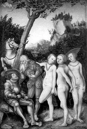 Рис 547 Картина Луки Кранаха 14721553 Суд Париса Античный сюжет - фото 277